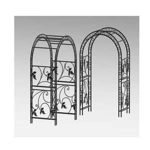 Arche de jardin en <span class=keywords><strong>fer</strong></span> <span class=keywords><strong>forgé</strong></span> pour mariage, arc avec porte et plantes à fleurs, support grimpant, en <span class=keywords><strong>fer</strong></span> <span class=keywords><strong>forgé</strong></span>, nouvelle collection - Product Image 3