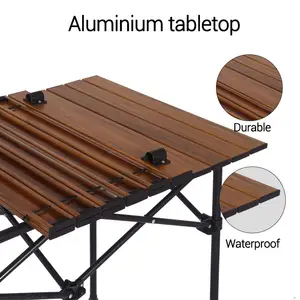Vendita calda in lega di alluminio portatile da campeggio all'aperto Set sedia tavolo Picnic pieghevole tavolo da campeggio