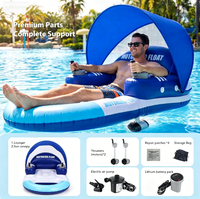 Nouveauté : chaise flottante gonflable électrique pour adultes, personnalisable, avec rotation à 360° °   Moteur à hélice spirale, flotteur de luxe avec dossier inclinable