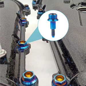 Vis de couvercle de soupape en alliage d'aluminium à tête hexagonale M6, bleu titane, pour moteur Nissan GTR R35 - Product Image 1