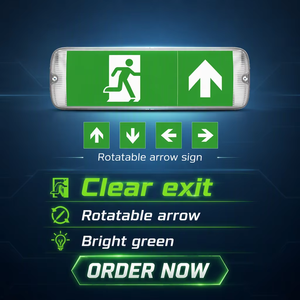 Lumière d'urgence LED personnalisée en promotion, haute luminosité, pour situations d'urgence, éclairage automatique de sécurité incendie, type panneau, CE <span class=keywords><strong>CB</strong></span> - Product Image 1
