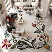 Tapis en laine tufté à la main sur mesure pour couloir et salle de bal d'hôtel de luxe, tapis commercial acoustique à poils longs