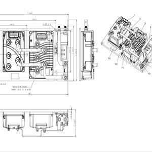 Contacteur pour chariot élévateur électrique Curtis 400 A triphasé AC, montage sur panneau B30NS B35NS - Product Image 2