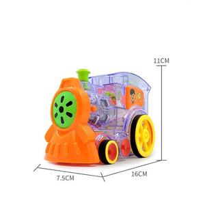 <span class=keywords><strong>Internet</strong></span> Celebrity Intérieur Lumière Électrique Son Automatique Domino Train Toy Set Autres Jouets Éducatifs pour Enfants - Product Image 5