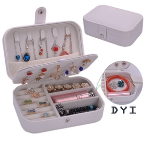 E575 Fashion <strong>Girl</strong> Portable Leather Organizer Earring Travel Jewel Case <strong>Jewellery</strong> Packaging Gift Boxes Jewelry <strong>Box</strong> - Product Image 4