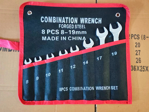 Bộ dụng cụ cờ lê hai đầu mở 8 chiếc Bộ dụng cụ cầm tay cơ học dụng cụ cầm tay bằng thép rèn thả kết hợp - Product Image 2