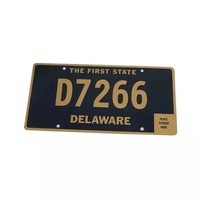Plaque d'immatriculation Vintage en aluminium, plaque de voiture en relief