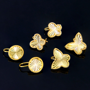 Pendientes de Moda de Lujo en Color Dorado, Pendientes de Mariposa Chapados en Oro de 21k para Mujer, para Uso Diario - Product Image 5