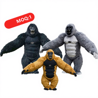 Costume de Mascotte Gonflable Gorille Écologique pour Halloween, Costume de Personnage Animal Géant en Peluche, Vente Chaude