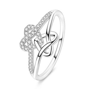 <span class=keywords><strong>Anillo</strong></span> <span class=keywords><strong>de</strong></span> Eternidad Triangular Knot Timeless <span class=keywords><strong>de</strong></span> <span class=keywords><strong>Plata</strong></span> 925 con Circonita para Boda, para Hombre y Mujer Diseño hueco único con un toque subtil - Product Image 3