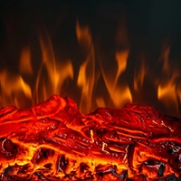 Cheminée électrique autoportante 2000W avec effet de flamme réaliste, thermostat réglable et protection contre la surchauffe pour la maison et l'hôtel