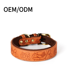 Collar de Cuero PU para Perros Grandes/Medianos/Pequeños - Ajustable, Cómodo, Acolchado, Diseño Suave, Estilo Moderno y Lujoso - Product Image 1