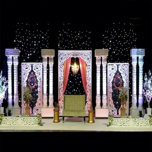 เวทีงานแต่งงานสไตล์เอเชียสุดหรู  งานเลี้ยงต้อนรับสุดสง่างาม  ตกแต่งเวทีด้วยไฟเบอร์  ลดราคาปีใหม่ 2026 นิวเม็กซิโก - Product Image 1