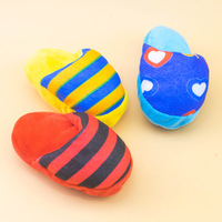 Jouet en peluche couineur pour chien, petit jouet d'entraînement pour animaux de compagnie, forme de pantoufle, de carotte, de beignet ou d'étoile, pour jeu interactif