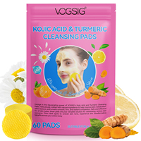 VOGSIG perawatan jerawat lemon kulit jeruk sekali pakai katun wajah asam kojic wajah bantalan pembersih pengelupasan kulit untuk wajah