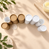 Tube en papier kraft de 8g pour baume à lèvres et baume au suif, emballage cosmétique de haute qualité pour stick de soin de la peau, vente en gros