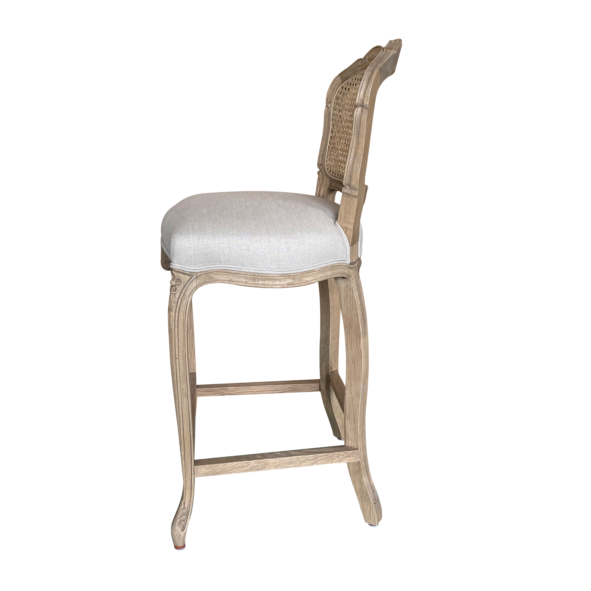 french country bar chair blue and white wood and brushed gold