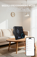Panel de Vidrio Espejo con Termostato Táctil Inteligente Tuya WiFi SDM9, Pantalla OLED, para Uso Manual en Hogar y Hotel, Calefacción por Suelo Radiante Eléctrica