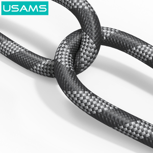 Cordon de téléphone USAMS SJ745 avec câble de charge PD 60W, design tendance 2-en-1 USB-C vers USB-C, pour tour de cou et <span class=keywords><strong>poignet</strong></span>, accessoires pour téléphones mobiles - Product Image 4