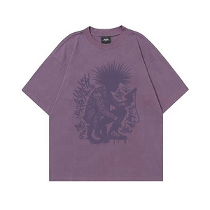 Camiseta Vintage Unisex Personalizada Púrpura Gráfico Camisetas Manga Corta Algodón Impreso Camisetas - Product Image 1