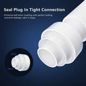 Kit de drenaje para fregadero de baño, botella <span class=keywords><strong>Flexible</strong></span> expandible antisifón, montaje Universal de drenaje para <span class=keywords><strong>tubo</strong></span> de baño, trampa S y trampa p - Product Image 5