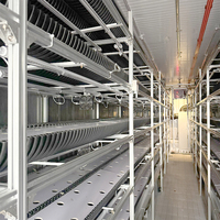 Système de culture hydroponique intérieur commercial pour micro-légumes, ferme en conteneur de transport de plantes
