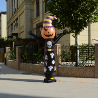 Tube gonflable publicitaire personnalisé Halloween : Homme Citrouille, Crâne Effrayant, Fantôme – Idéal pour la décoration de fête