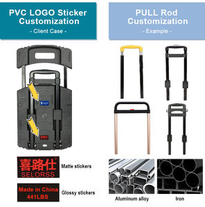 Baoyu Multifunctionele 2 In 1 Bagagekarretje Nieuw Ontwerp Platform Handwagen Volledig Opvouwbare Handtrolley - Product Image 6