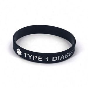 Pulseras de Identificación Médica de Silicona Personalizadas para Diabéticos Tipo 1 Dependientes de Insulina, para Seguridad y Conciencia - Product Image 4