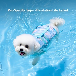 पालतू कुत्ते कार्टून जीवन जैकेट गर्मियों छोटे मध्यम आकार के टेडी प्ले पानी के कपड़े मजबूत बुओएंसी त्वरित सुखाने वाले सामान - Product Image 2