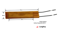 Chauffage céramique PTC compact robuste Longkey, isolé en polyimide et aluminium, capacité de chauffage 100W-500W, instrument industriel