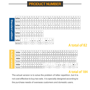 Tùy chỉnh Brass/đồng leathercraft khuôn công cụ có thể thay đổi tem với bảng chữ cái Số biểu tượng được thực hiện để đặt hàng - Product Image 3