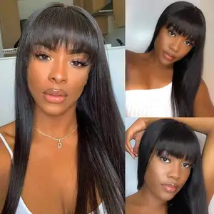 Bangs Wigs Human Hair Hd Lace Wig Raw Hair Wholesale Vendor 13X4 Human Hair Lace Front Wig For Black Women Best-Selling