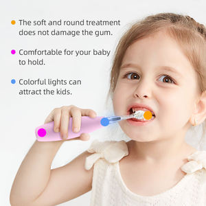 Brosse à dents électrique douce pour enfants, 2 têtes de brosse, batterie longue durée 400mAh, charge sans fil, étanche IPX7, 31200RPM, conception à faible bruit - Product Image 5