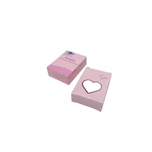 Glasses cosmetic hot stamping love shape window pink contact lenses box