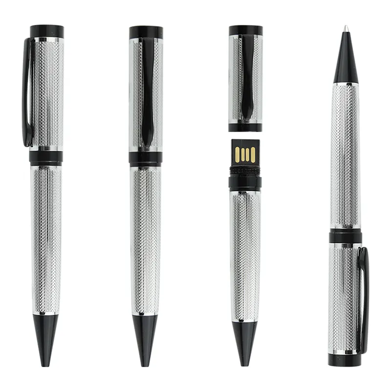 उच्च गुणवत्ता धातु बॉलपॉइंट पेन प्रीमियम आकार यूएसबी फ्लैश ड्राइव अनुकूलित लोगो बॉल पेन