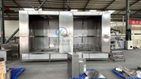 Machine de nettoyage rotative sur chariot à haute pression et à jet de fumée, sur mesure, pour l'industrie alimentaire