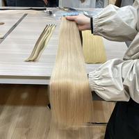 Extensions de cheveux humains 100% naturels, qualité supérieure, double épaisseur, avec mèches, en provenance de Russie et d'Europe, cuticules alignées