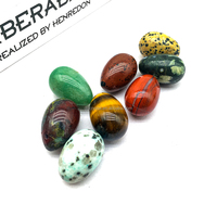 Œufs en cristal naturel de 4 cm en œil de tigre, artisanat en cristal sculpté, matériaux mixtes, œuf en aventurine verte pour la décoration de la maison