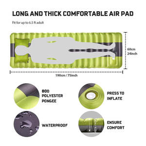 <span class=keywords><strong>ที่นอน</strong></span>เป่าลมพับได้แบบพกพาทันสมัยแผ่นพีวีซีแบบหนาสำหรับตั้งแคมป์กลางแจ้งดีไซน์แบบปั๊มเท้าใหม่ - Product Image 6