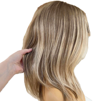 Perruque Femme Gracieuse Blanc et Gris Blond Cendré Big Wave Court Bob Cuticule Brute Cheveux Humains Alignés HD Lace Front Perruques