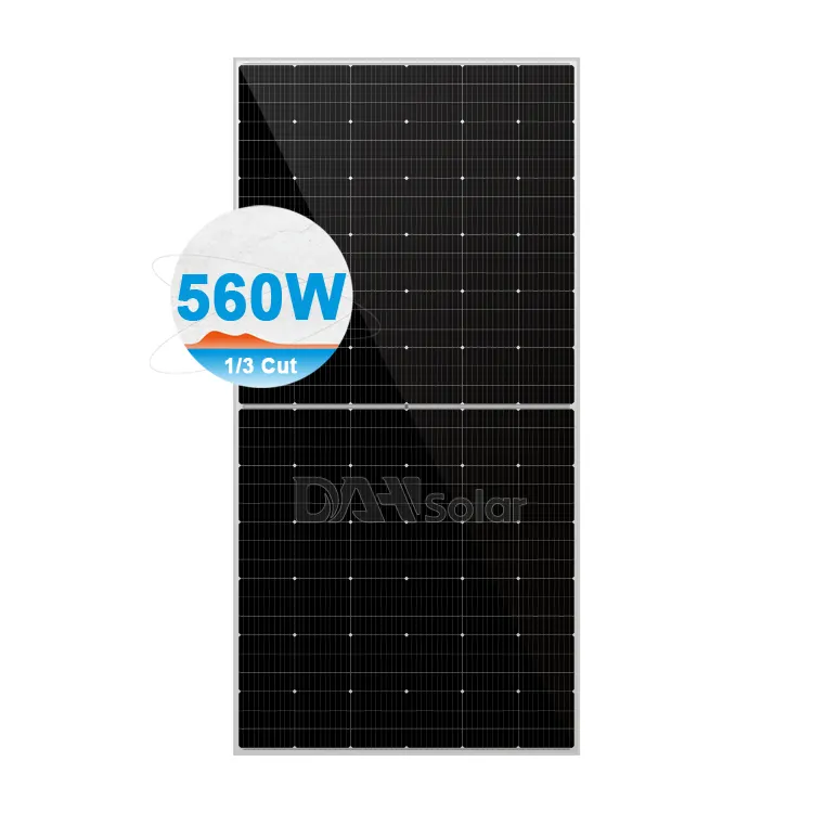DAH Panel Surya Sel Fotovoltaik 182Mm Mono Perc 1/3 Cut 550 Watt 560W Panel Surya 500 Watt