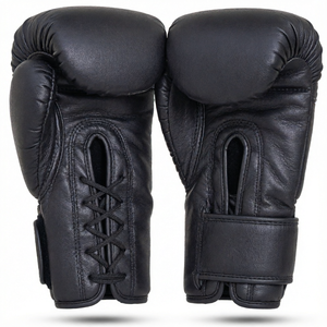 Gants de boxe en cuir PU mat avec fermeture à lacets sur mesure, rembourrage en mousse EVA haute résistance, pour entraînement et combats. - Product Image 1