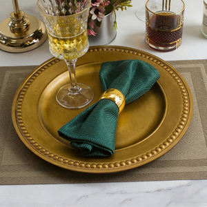 Bases Redondas de Plástico Dorado Vintage al por Mayor, Estilo <span class=keywords><strong>Barroco</strong></span> Lujoso, Duraderas, Decorativas para Bodas, Personalizables para Eventos - Product Image 5