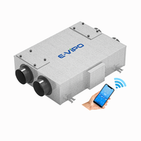 Système de ventilation HRV domestique monté au plafond, unité de récupération de chaleur MVHR, échangeur ERV, système de ventilation d'air frais, récupérateur
