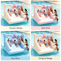 Ensemble de jeux gonflables multifonctionnel combinant château gonflable, toboggan et piscine à balles, équipement de divertissement pour les anniversaires d'enfants
