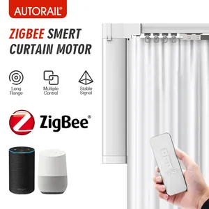 Tirai Motor Elektrik, Google Home Alexa Zigbee Tuya, Aksesori Batang Tirai Bermotor, Rel Tirai Zigbee Listrik Motor Tirai