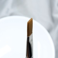 Pinceau de fond de teint plat en fibres synthétiques de 191 mm, manche en bois, fabriqué à Cangzhou, pour fond de teint liquide, crème BB, base de maquillage, fixation du maquillage