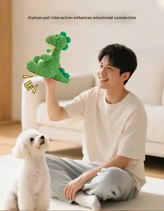 Hippi köpek dayanıklı küçük orta köpekler için peluş oyuncak çiğnemek interaktif köpek kedi arkadaşı PP pamuk doldurma stres giderici için yıkanmış - Product Image 6