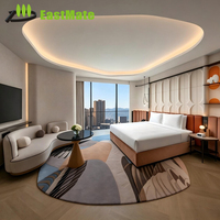 Cadre de lit d'hôtel moderne en bois massif, tailles King et Queen, durable, pour hôtels commerciaux, chambres d'hôtes, hôtellerie et complexes hôteliers, OEM ODM